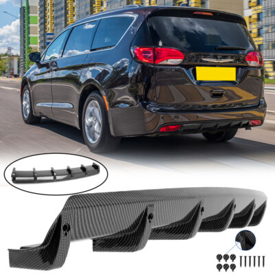For Chrysler Pacifica 2017-2023  Rear Bumper Diffuser Spoiler Lip Splitter 6 Fin
