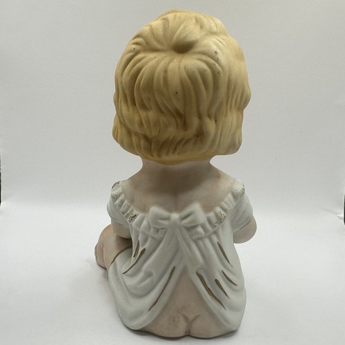 KPM Bisque Pianoforte Statuetta Seduta, Segno Corona Blu - Foto 3 di 11