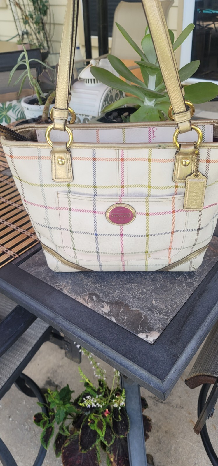 COACH Heritage Signature Purse F19174 Gem