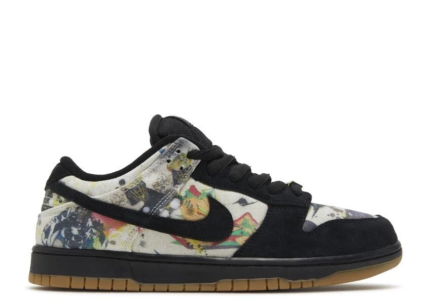 Taille 9,5   Nike SB x Supreme Dunk Low Pro QS Rammellzee noir FD8778 001 US hommes