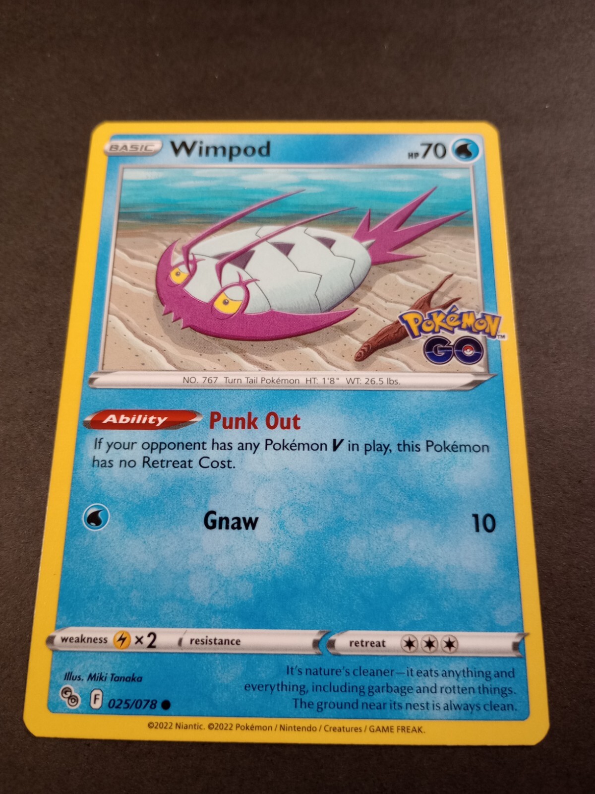 Pokemon Go Wimpod Common Card 025/078 NM