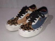 VANS 66 Linen Denim Leopard Trio Men's 8 Women 9.5 Great Shape