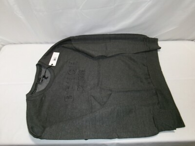 H680 BENCH DNA Avyanna Deboss Logo Crew Sweatshirt Top Grey Womens Size XL