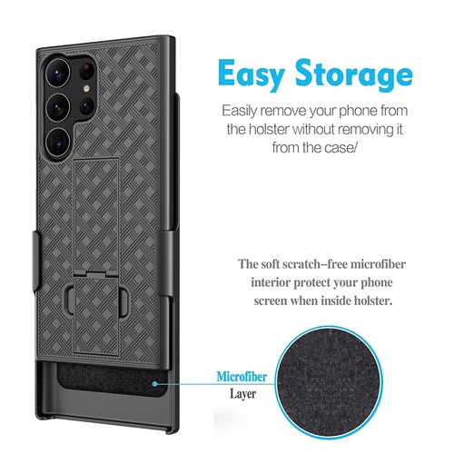 For Samsung Galaxy S24 /S23/S22/S21 Belt Clip Holster Case with Kickstand Cover - Picture 9 of 10