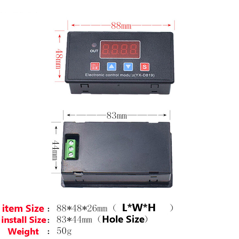 DC5V 12V 24V Delay Turn On/off Cycle Timer Relay Signal Trigger Switch ...
