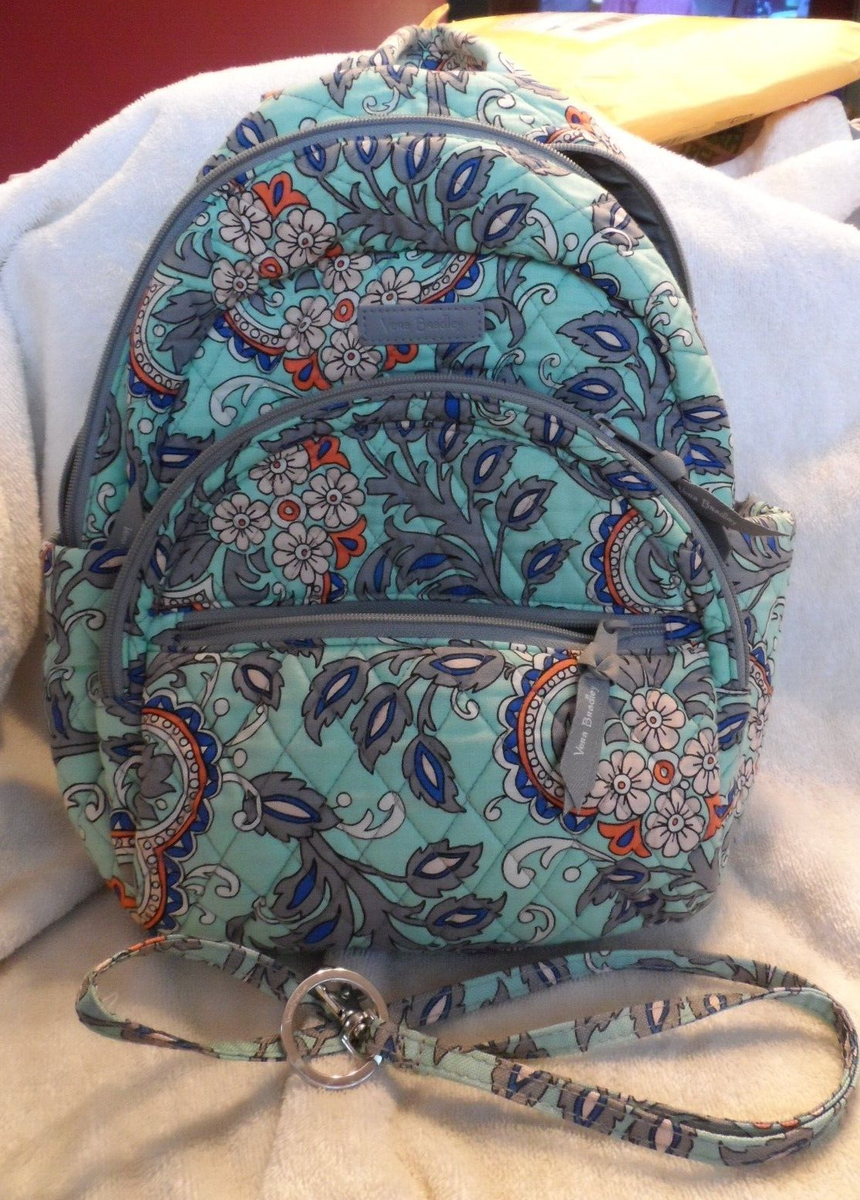 Vera Bradley Fan Flowers Quilted Cotton Compact Essentials 