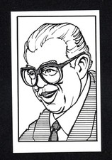 Harry Caray Baseball 1998 Lang Gang Picture Perfect Game of Famous Faces Card