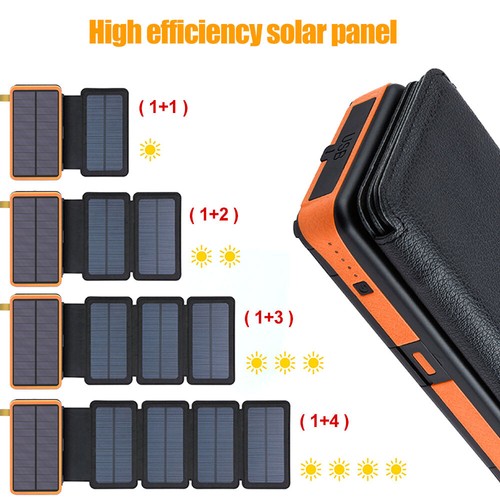 Solar Power Bank 26000mAh Tragbar Externer Batterie Ladegerät für Handy Dual-USB - 第 2/16 張圖片