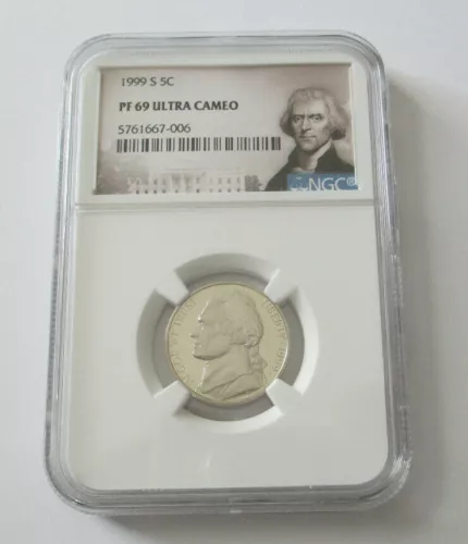 1999-S 5C NGC PF69 Ultra Cameo Jefferson Portrait Certified NGC #5761667-006