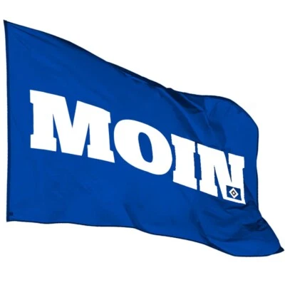HSV Hissfahne Moin 180x120 Hamburger SV Fahne Flagge Logo Raute HSV Fanartikel