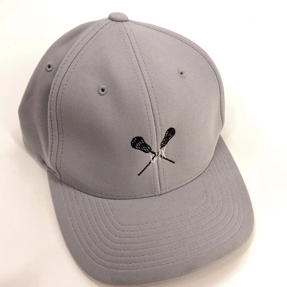 Sombrero de lacrosse gris con palos cruzados LAX Foto 2 de 4