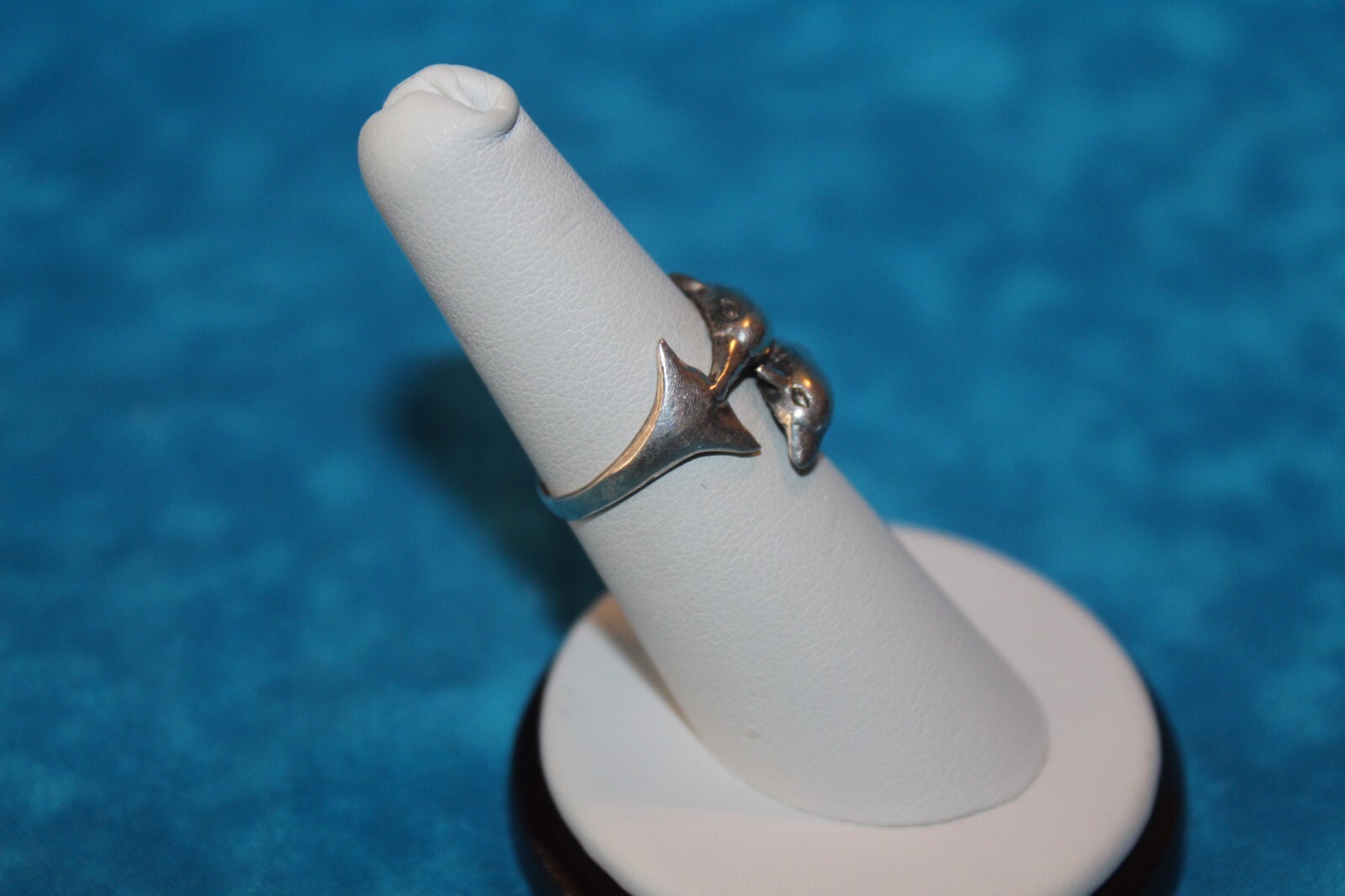 Double Dolphin Sterling Silver Ring - image 4