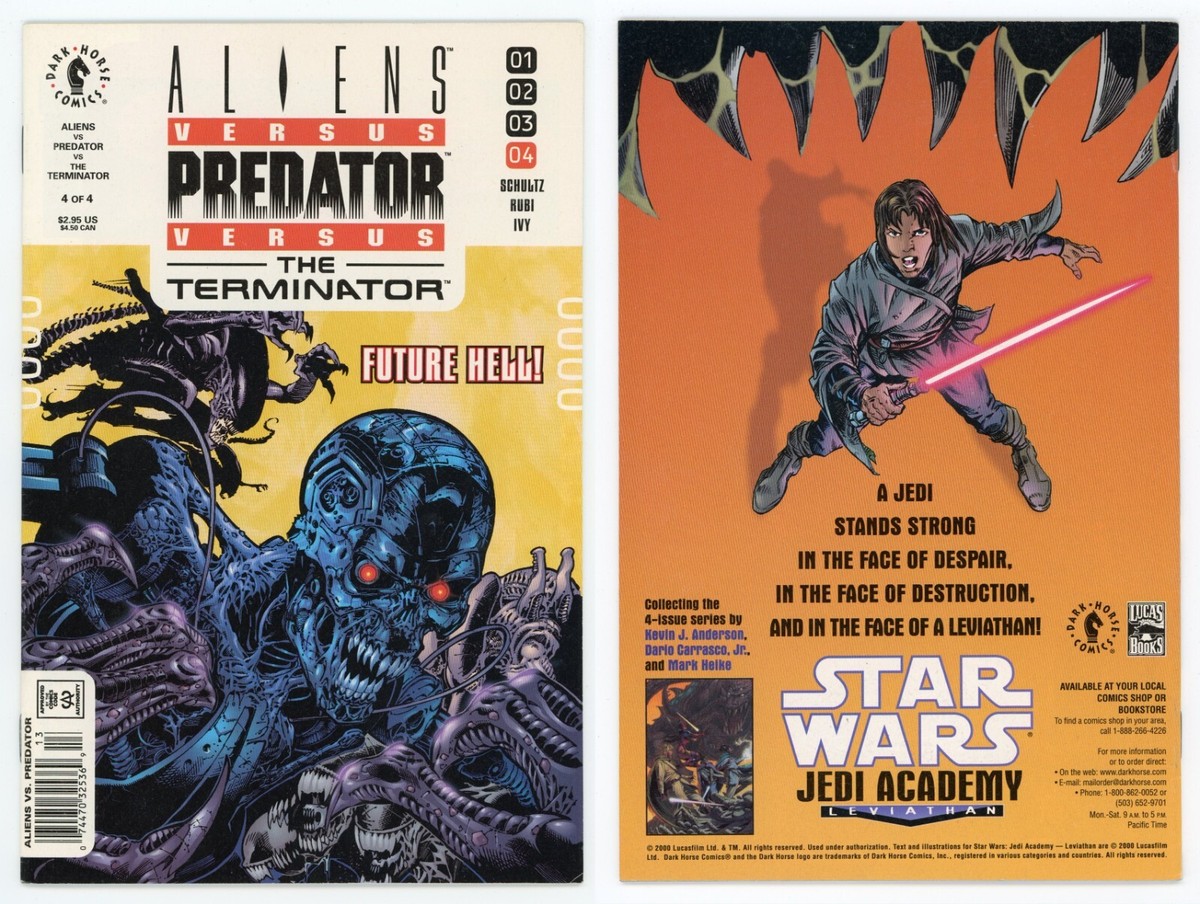限定サイン入り アメコミ エイリアン vs プレデター 4冊セット ダークホース Aliens vs Predator vs Terminator #4 (VF/NM 9.0) *Rare
