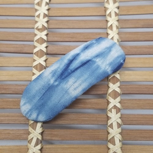 Batik Snap Hair Clips Blue 3 x 1 in - Picture 4 of 8