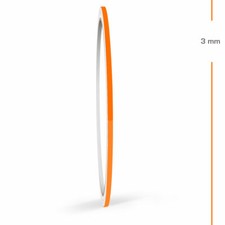 Zierstreifen 3mm 10 Meter Neon Orange Fluoreszierend Glänzend Glanz Auto Boot