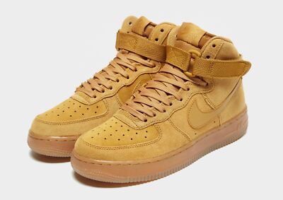 Genuine Nike Air Force High Leather ® UK Sizes: Wheat Brown  UK
