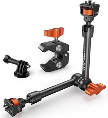 K&F CONCEPT 11'' Magic Arm Clamp Kit Articulating Camera Arm Mount for Microphone