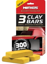NEW Mothers California Gold Fine Detailing Clay Bar Pack of 3/ 300 Grams CARWASH