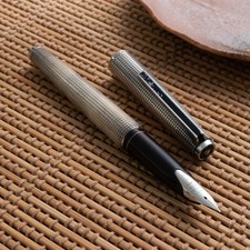 Vintage 1970's Pilot Custom Sterling Silver 18K Rhodium F Nib Fountain Pen