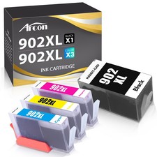 4 PACK 902-XL Ink Cartridge for HP 902XL Officejet Pro 6960 6968 6970 6975 6978