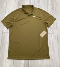 Men s Nike Dri Fit Court Tennis Polo Top - Olive - DH0857 368 - Medium M