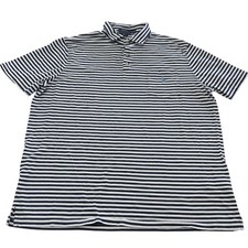 Polo Ralph Lauren Polo Shirt Mens XL Blue Striped Classic Fit Pocket Preppy