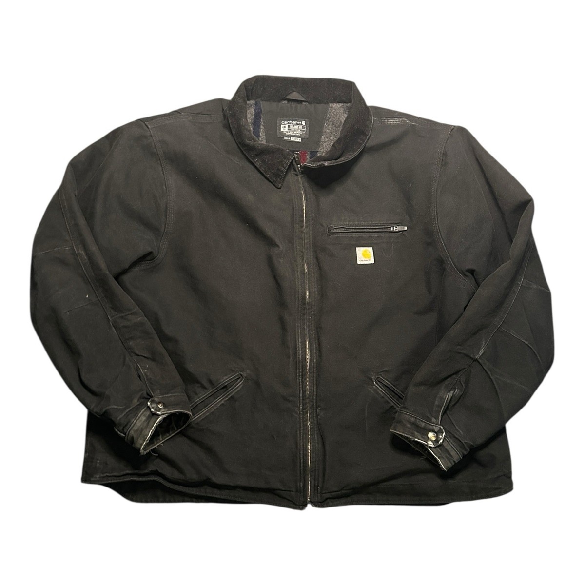 Carhartt Detroit Jacket Black Zip Blanket Lined OJ3828-M Men's