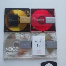 Sony MD MINI DISC USED Three 74 MIN  80 Min Lot of 4 Look at Photos For More