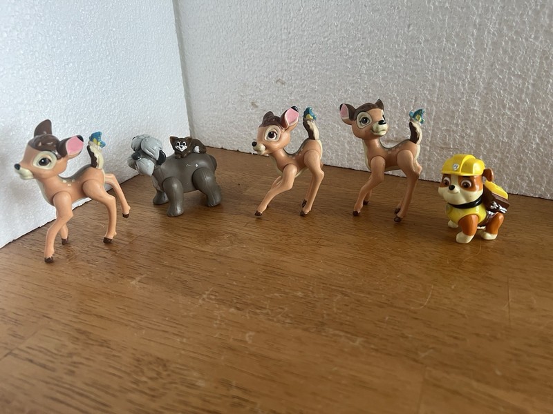 Disney Bambi & Thumper Figurines Lot 3" - 3 Bambi & 1 Thumper Figures