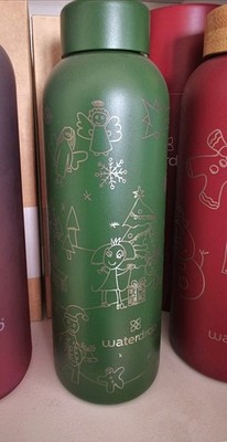 Waterdrop Charity Christmas Bottle 2022  Limited Edition Edelstahlflasche 600ml