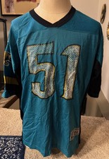 Vintage Jacksonville Jaguars Hardy 51 Starter Jersey 90s NFL Size 48 L