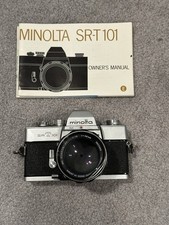 Minolta SRT101 35mm SLR Camera w/Minolta MC Rokkor PF 58MM 1:1.4 Lens