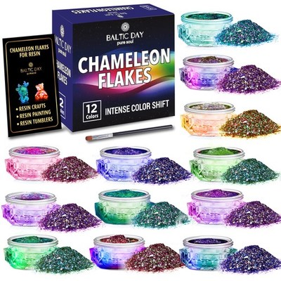 BALTIC DAY - Chameleon Flakes - for Resin - 3.6g, 12 Colors 
