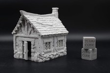 Tabletop Terrain Tiny Cottage House Damaged Roof Dnd RPG wargame skirmish 28mm