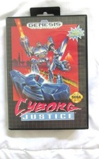 SEGA GENESIS: CYBORG JUSTICE IN BOX WITH INSTRUCTION MANUAL (1 OR 2 PLAYERS)