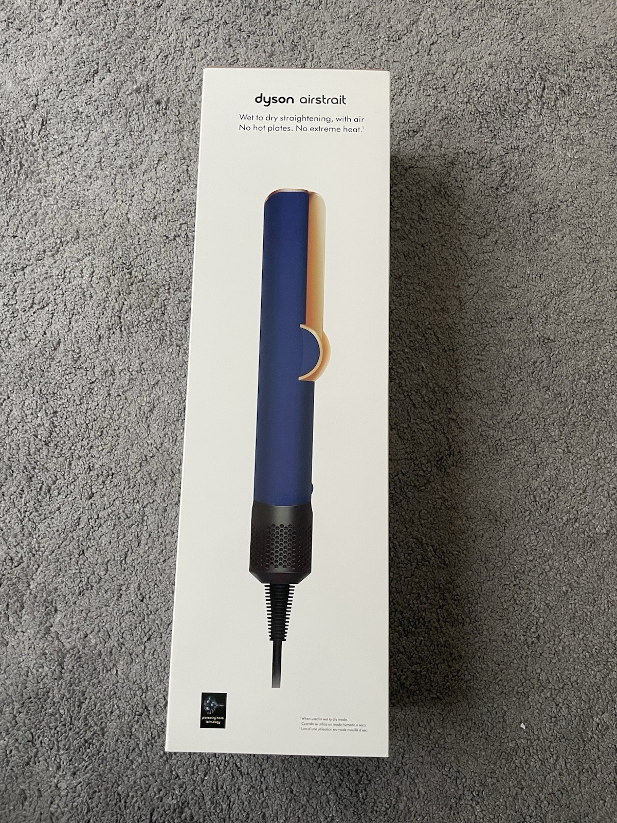 Plancha de pelo Dyson Airstrait azul prusiano/cobre rico nueva