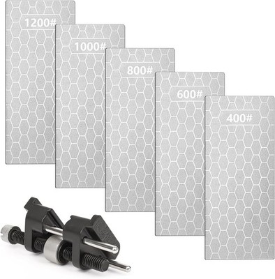 Chisel Sharpening Kit Honing Guide & 5 Diamond Sharpening Stones, Adjustable ...