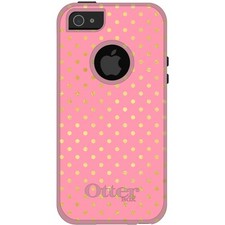 OtterBox Commuter for Apple iPhone Pick Model Pink  Gold Polka Dot Pattern