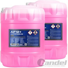 2 x 20 L MANNOL AF12+ K�HLERFROSTSCHUTZ ROSA -40�C FERTIG-MIX f�r VW G12 G12+