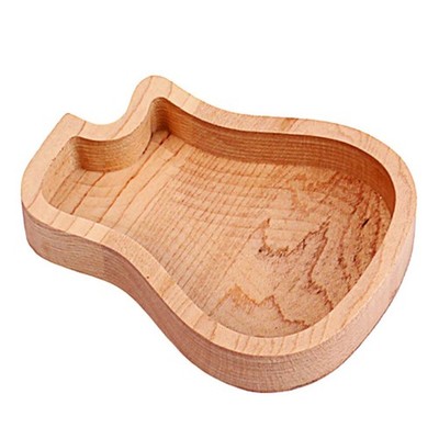 Guitar Wood Picks Box Guitar Shaped Storage Plectrum Container for Standard P...