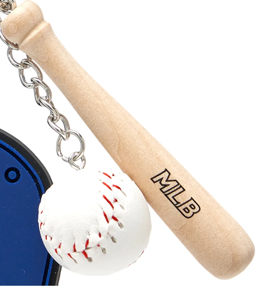 MLB Korea Baseball Cap Charm Keyring LA Keychain Bag Accessory