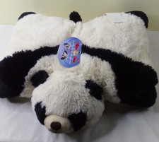 Pillow Pets 2010 Panda Bear 18" White Black Plush new with tags SMALL STAIN 