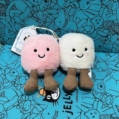 Jellycat Amuseables Pair of Marshmallows Plush Keychain Bag Charm