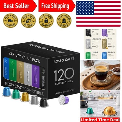 120 Caffeinated Espresso Capsules Variety Pack - Kosher and  for Nespresso