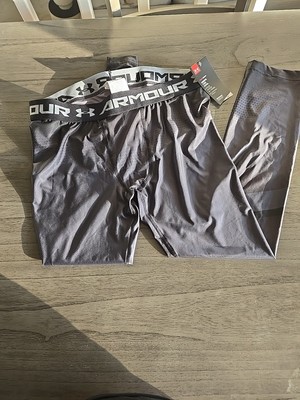 Under Armour 3/4 Tights Mens S 3xl Black HeatGear Compression Elastic Waist Nwt