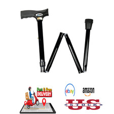 Folding Cane for Men Women Adjustable Lightweight Support Up to 300lbs Stylish