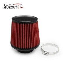 3" 76mm High Flow Inlet Cleaner Dry Filter Cold Air Intake Cone Replacement Red