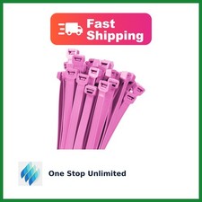 Armpow 18 inch Pink Heavy Duty Zip Ties 100 Pack