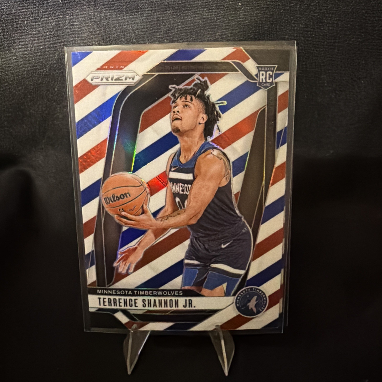 2024-25 Panini Prizm #224 Terrence Shannon Jr. Prizms Red White and Blue