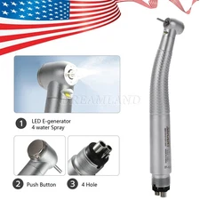 Dental LED High Speed Handpiece 4 Hole E Generator Self Power Air Turbine